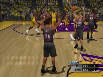 NBA 2K2 screen shot game playing